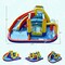 Multicolor Oxford 7-in-1 Inflatable Water Bounce House with Slide